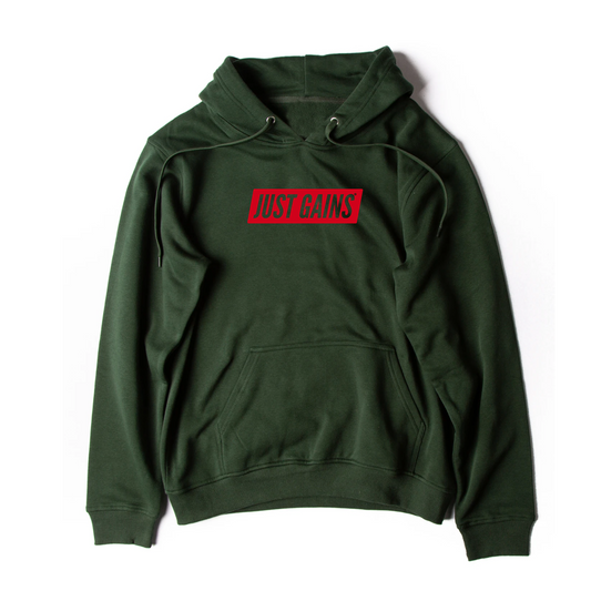 Just Gains® Forest Green Hoodie "Limited Edition"