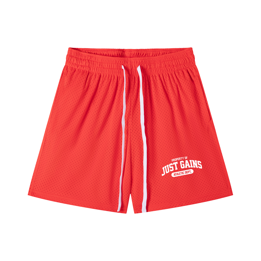 Just Gains® Athletic Dept. Mesh Shorts — Bold Colors — Men's