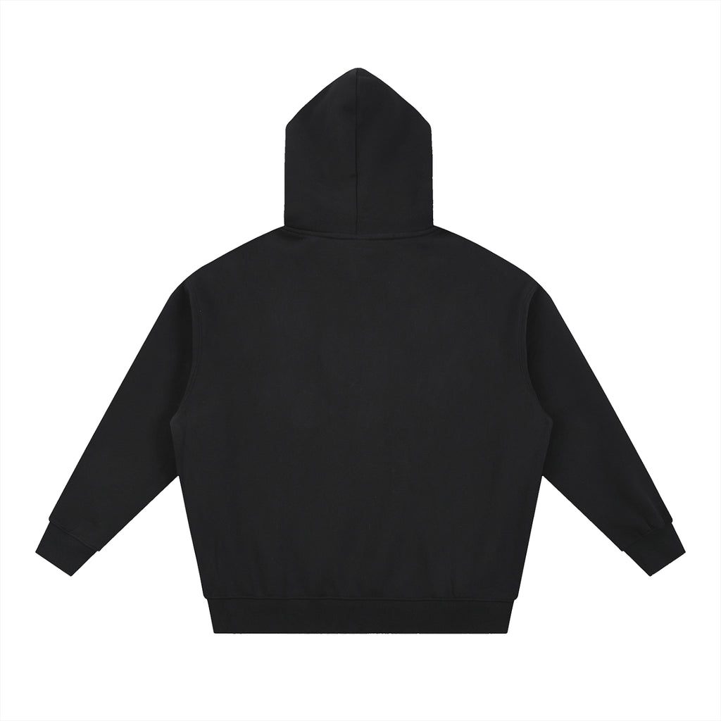 Just Gains® Open-Zip Hoodie — White Print