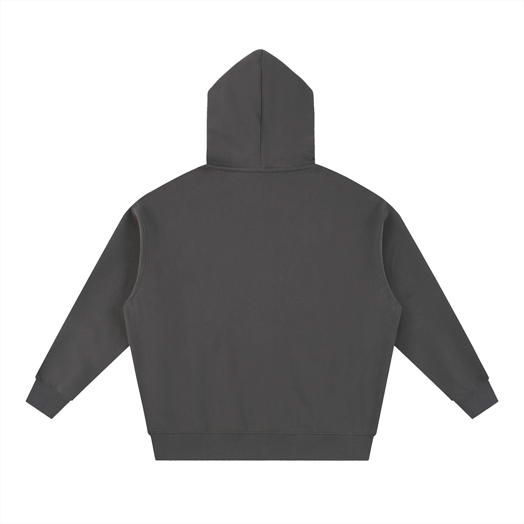 Just Gains® Open-Zip Hoodie — White Print