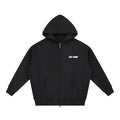 Just Gains® Open-Zip Hoodie — White Print