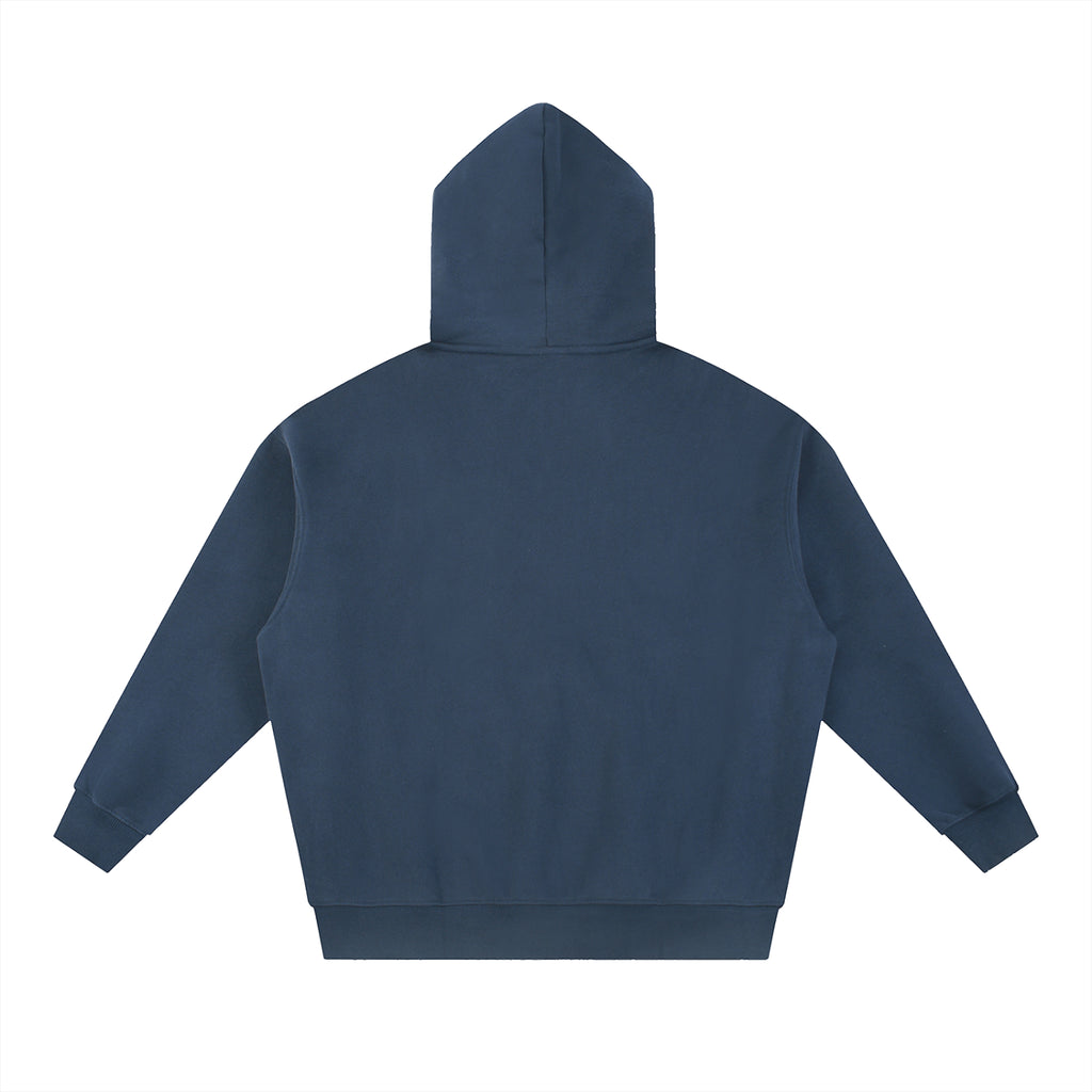 Just Gains® Open-Zip Hoodie — White Print