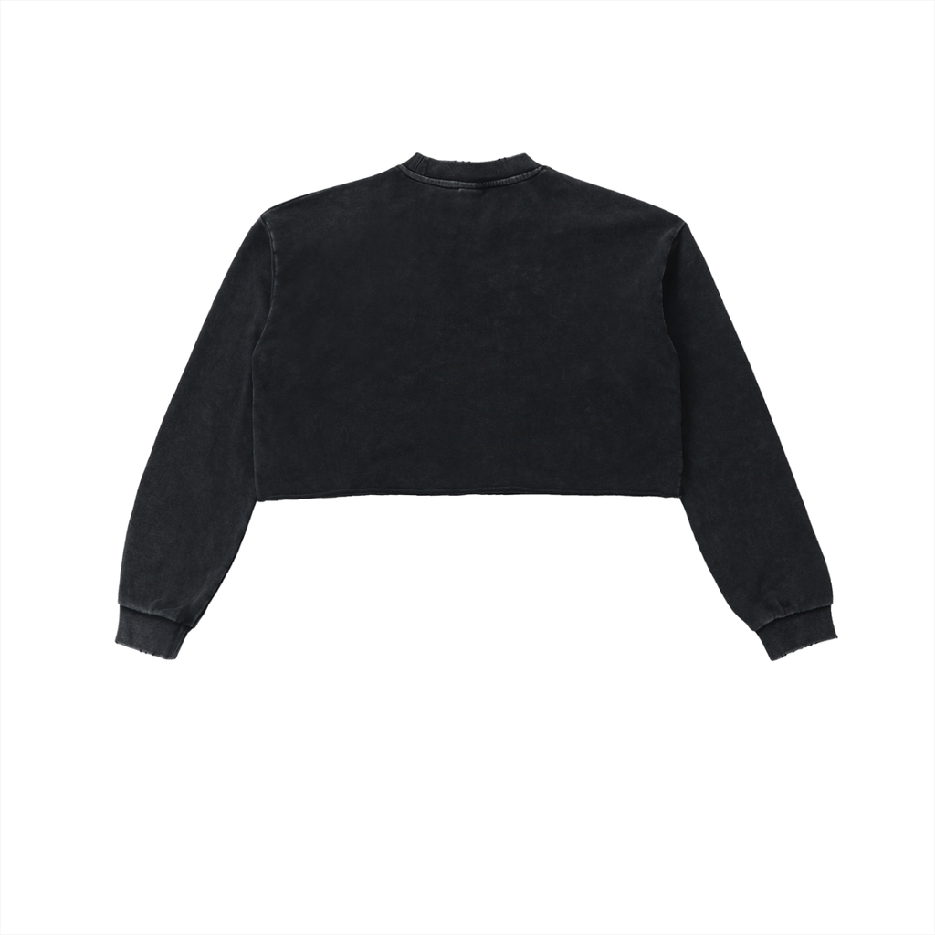 Just Gains® Snow Washed Cropped Sweatshirt
