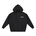 JG® Open-Zip Hoodie — White Print