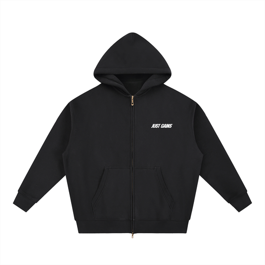 Just Gains® Essentials (Open-Zip Oversized Hoodie)