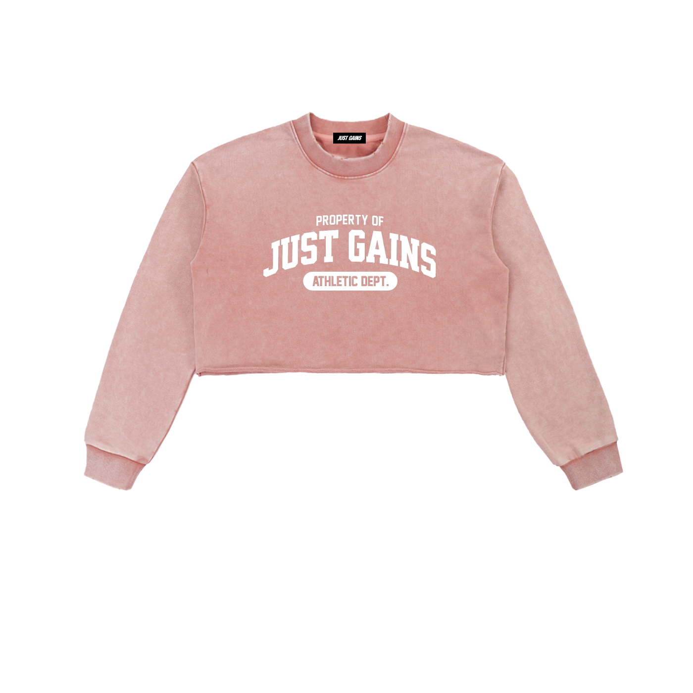 Just Gains® Snow Washed Cropped Sweatshirt