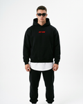 Just Gains® Oversized Hoodie — Red Print