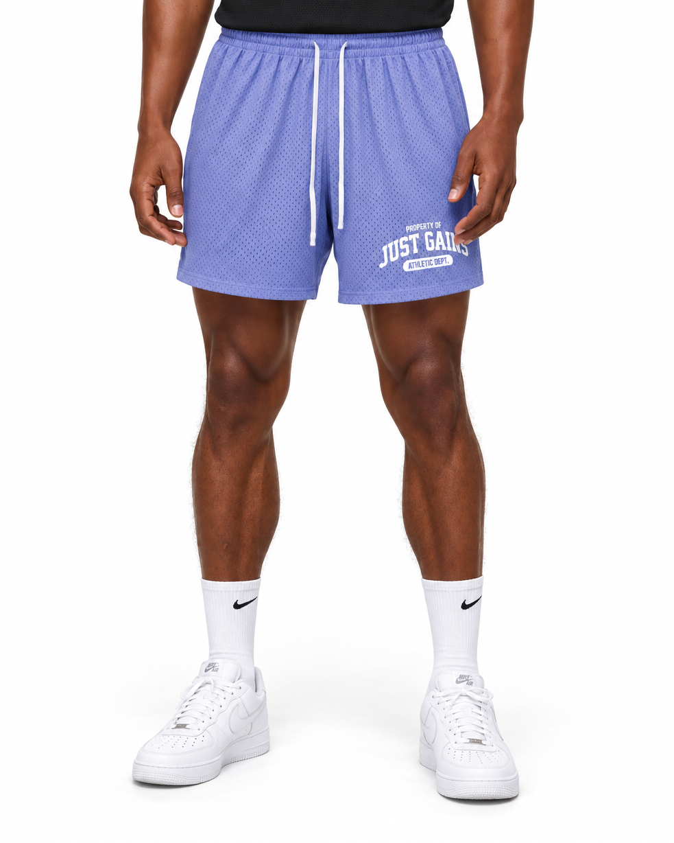 Just Gains® Athletic Dept. Mesh Shorts — Bold Colors — Men's