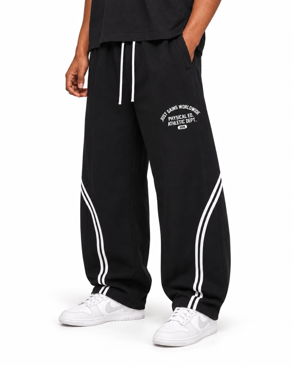 Just Gains® Wide Leg Striped Sweatpants