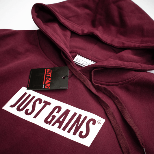 Just Gains® Maroon Hoodie "Limited Edition"