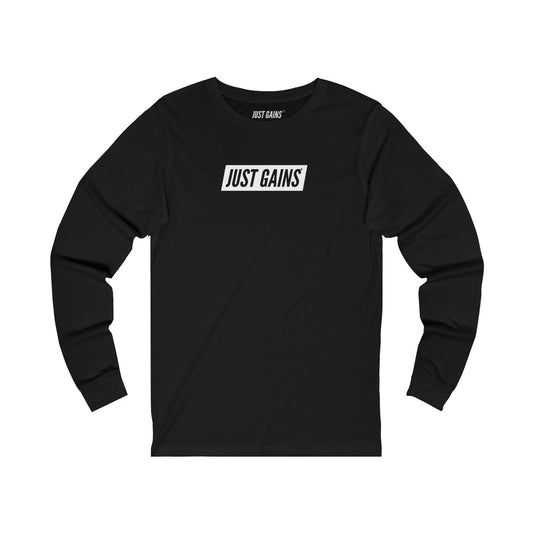 Just Gains® White Block Long Sleeve Tee