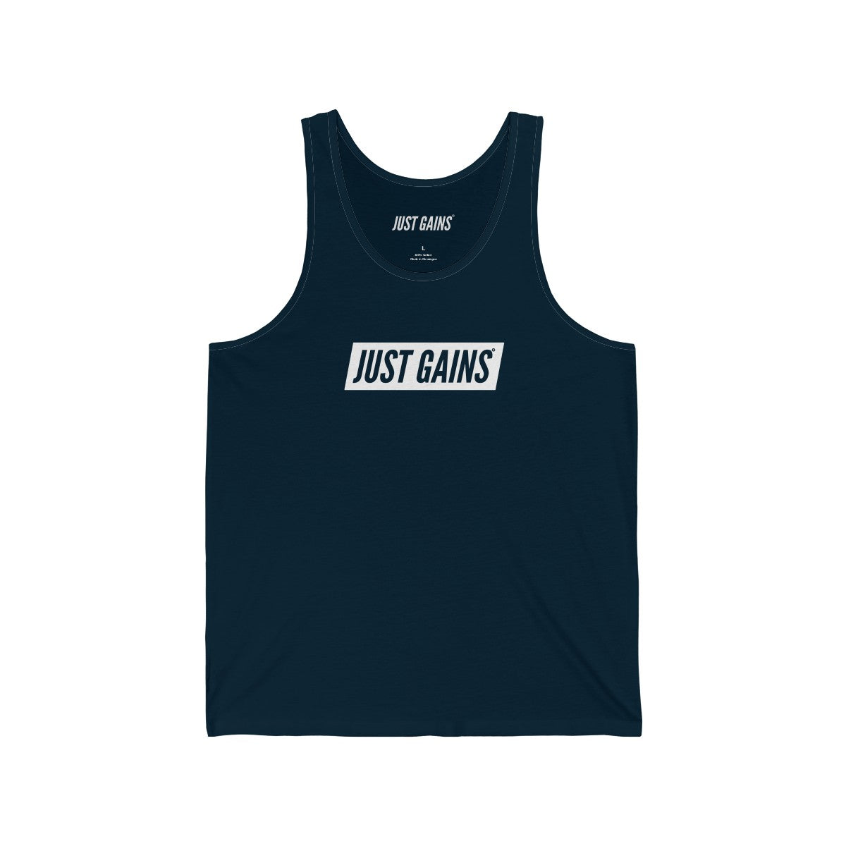Just Gains® White Block Tank